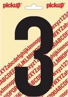 Plakcijfer Nobel Sticker cijfer 3 zwart Pickup - Pickup