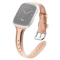 Fitbit Versa 1 / 2 & Lite bandje TPU leer - Rosé goud