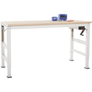 Manuflex AU9015.2001 Werken op basis tafel universele Ergo K met multiplex plaat, bxdxh = 1000 x 800 x 722-1022 mm Rood-oranje (RAL 2001)