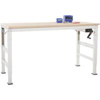 Manuflex AU9015.2001 Werken op basis tafel universele Ergo K met multiplex plaat, bxdxh = 1000 x 800 x 722-1022 mm Rood-oranje (RAL 2001) - thumbnail