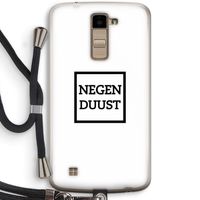 Negenduust vierkant: LG K10 (2016) Transparant Hoesje met koord