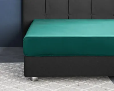 Primaviera Deluxe Satijnen Hoeslaken Donker Groen 180 x 220 cm