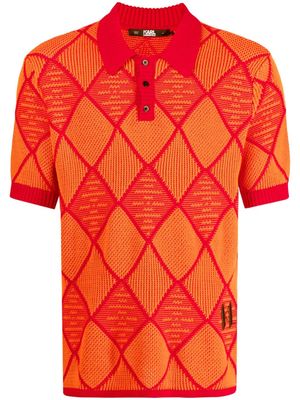 Karl Lagerfeld polo en maille - Rouge