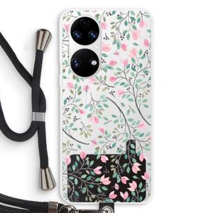 Sierlijke bloemen: Huawei P50 Transparant Hoesje met koord