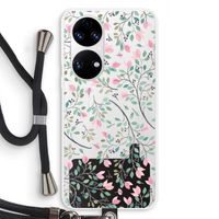 Sierlijke bloemen: Huawei P50 Transparant Hoesje met koord