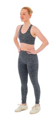 Xtreme Sportswear Dames Sportset - Sportlegging + Sporttop - Antraciet Melange-XL