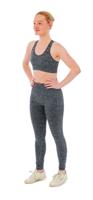 Xtreme Sportswear Dames Sportset - Sportlegging + Sporttop - Antraciet Melange-XL