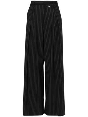 Giuseppe Di Morabito pantalon évasé à fines rayures - Noir