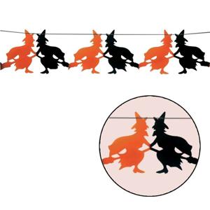 Halloween heks slinger - 300 cm - Halloween/horror decoratie/versiering - Heksen slingers