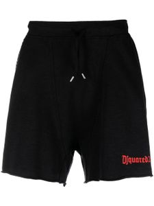 DSQUARED2 short de sport à logo imprimé - Noir