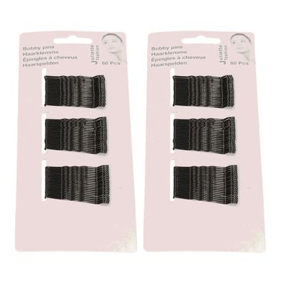 Zwarte schuifspeldjes/haarspelden 5 cm 120 stuks