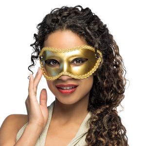 Venetiaans oogmasker - goud - volwassenen - Carnaval/gemaskerd bal - masker - verkleden