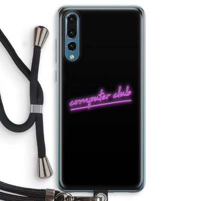 Vice Black: Huawei P20 Pro Transparant Hoesje met koord