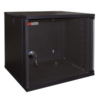 WP Rack WPN-RWA-06606-B Wandbehuizing - Glasdeur - 9 U -540x445x600mm (BxHxD) - Zwart