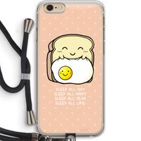 Sleep All Day: iPhone 6 PLUS / 6S PLUS Transparant Hoesje met koord