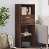 Hoge kast 45x42,5x124 cm bewerkt hout bruin eikenkleurig