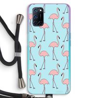 Anything Flamingoes: Oppo A52 Transparant Hoesje met koord