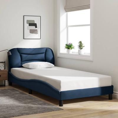 Bedframe zonder matras "Hvar" 100x200 cm stof blauw