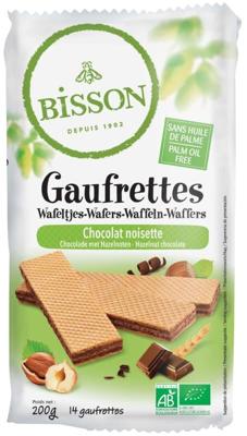 Wafels choco hazelnoot bio