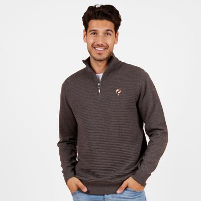 Heren Trui Woudrichem | Donkertaupe Melange