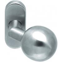 Wisselknop bol verkropt ovaal rvs mat