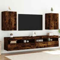 Tv-wandmeubels 2 st 40,5x30x60 cm bewerkt hout gerookt eiken - thumbnail