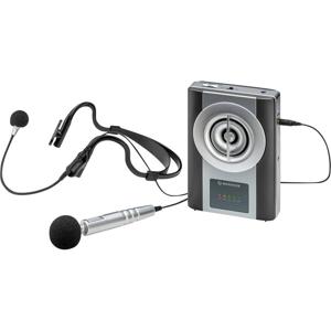 Monacor WAP-8 Spraakmicrofoon Hand Incl. windkap, Incl. tas, Incl. kabel Audio-Line-in, Microfoon (3.5 mm jackplug)