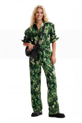Worker jumpsuit met camouflage - GREEN - S