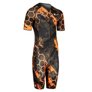 BTTLNS Typhon 2.0 HEXA trisuit korte mouw Artillery Green/Violent Orange heren S