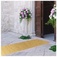 Gouden glitter loper 3 meter lang 1 meter breed 3mm dik