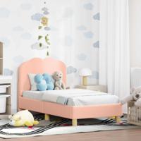 Peuterbedframe met hoofdbord Roze 70 x 140 cm Schapenstof
