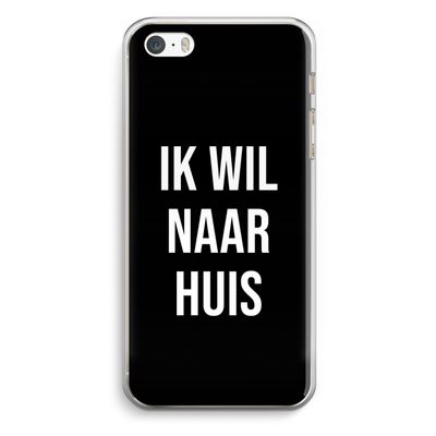 Ik wil naar huis - Zwart: iPhone 5 / 5S / SE Transparant Hoesje