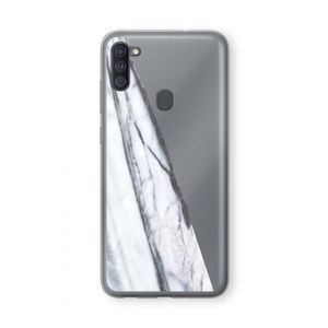 Gestreepte marmer: Samsung Galaxy A11 Transparant Hoesje