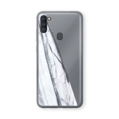 Gestreepte marmer: Samsung Galaxy A11 Transparant Hoesje