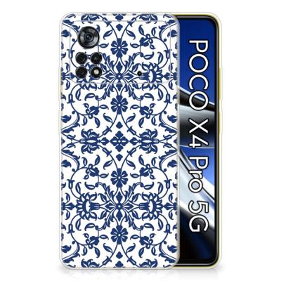 Xiaomi Poco X4 Pro 5G | TPU Case | Flower Blue