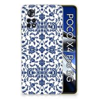 Xiaomi Poco X4 Pro 5G | TPU Case | Flower Blue