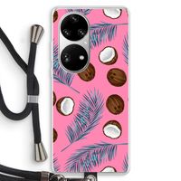 Kokosnoot roze: Huawei P50 Pro Transparant Hoesje met koord