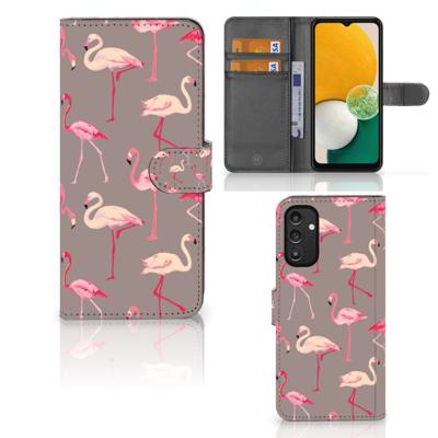 Samsung Galaxy A14 4G | Telefoonhoesje | Met pasjeshouder | Flamingo