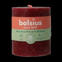 Bolsius Rustiekkaars shine 80/68 velvet red 1 Stuks