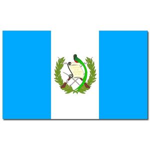 Landen thema vlag Guatemala 90 x 150 cm feestversiering