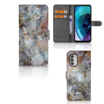 Motorola Moto G51 5G | Bookcase | Marmer Grijs