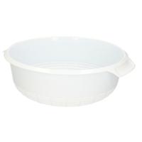 PlasticForte kunststof keuken vergiet - wit - 21 x 21 x 9 cm - laag model - Afgieten