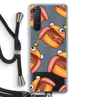 Hamburger: Sony Xperia 5 II Transparant Hoesje met koord
