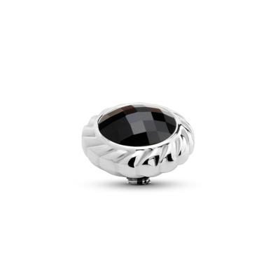 Melano Twisted Majestic Steentje Black | Zilver