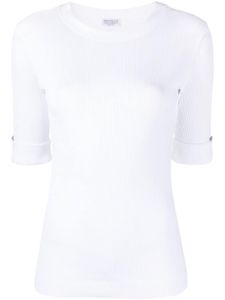 Brunello Cucinelli blouse en coton à design nervuré - Blanc