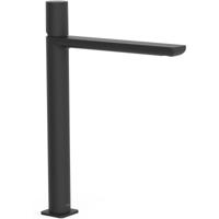 Wastafelkraan Tres Loft | Opbouw | Mengkraan | Hoog model | 1-knop | Rond | Zwart mat