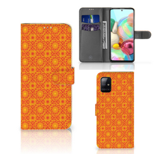 Samsung Galaxy A71 Telefoon Hoesje Batik Oranje