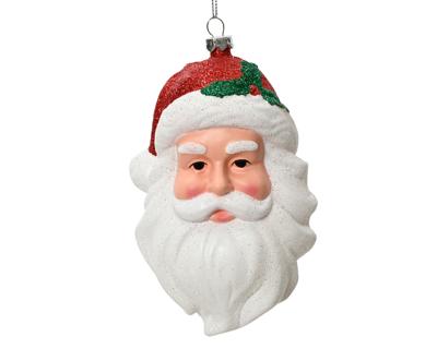 Kerstman plastic l9.1b6.8h13.3 cm wit kerst - Decoris