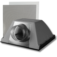 "easyplenum" Voor Luchtafvoer - Aansluiting 200mm - Met Geperforeerd Rooster