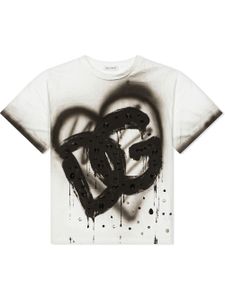 Dolce & Gabbana Kids t-shirt à imprimé graffiti - Blanc